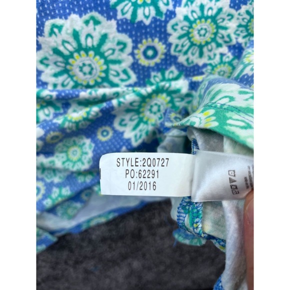 Vineyard Vines Womens Caribbean Floral Tee Print Dress‎ XS Blue/Green - Picture 5 of 9